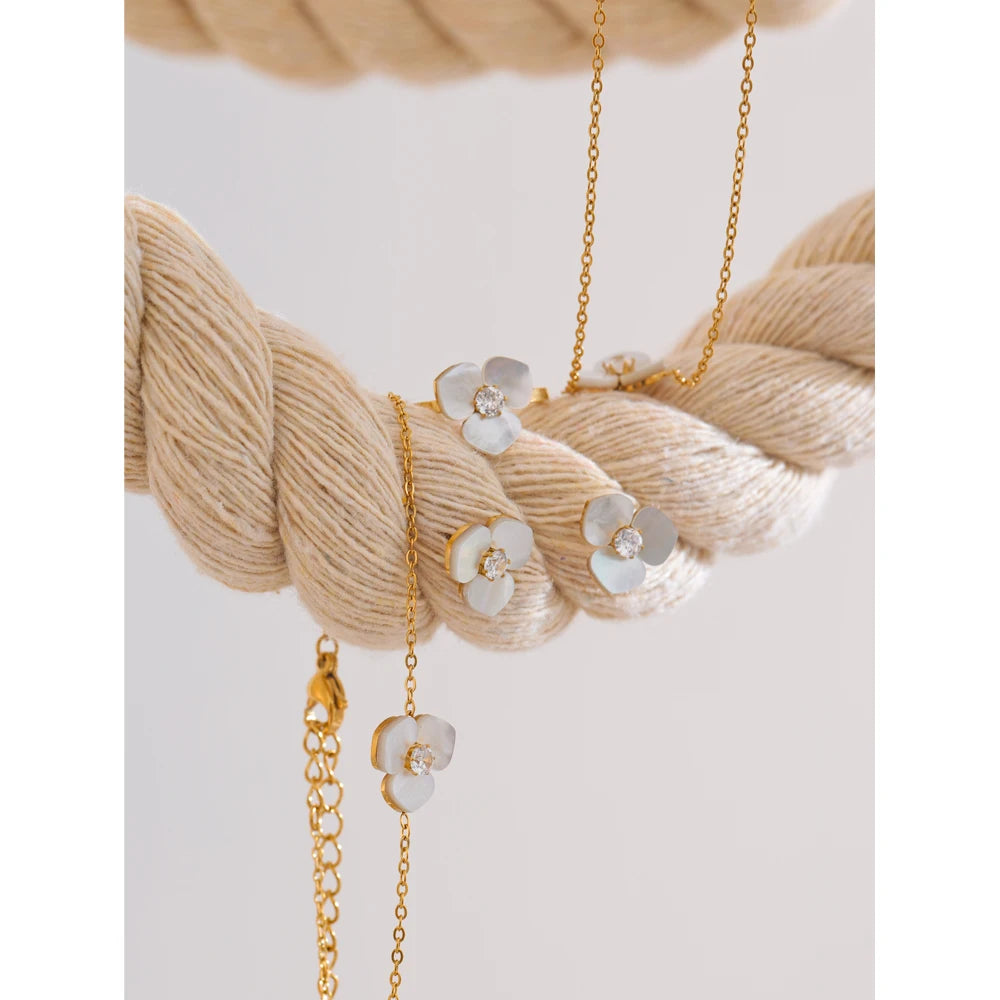 Shell Flower Jewelry | Separates or Complete Set