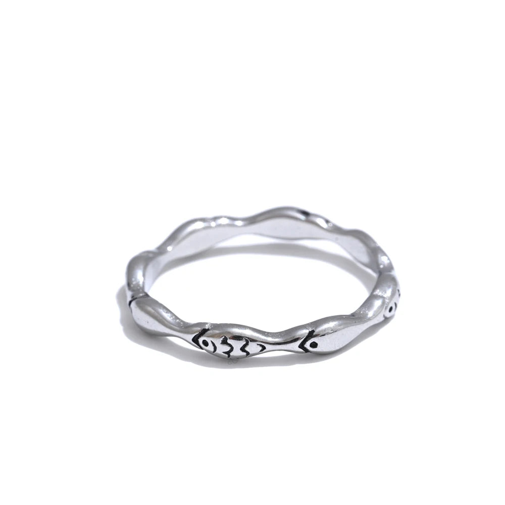 Minimalist Fish Ring | Gold & Silver-Tone