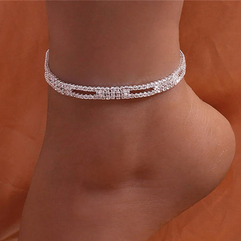 Delicate Cubic Zirconia Anklet