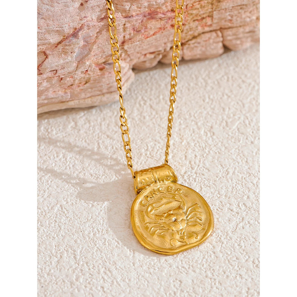 Zodiac Constellation Pendant Necklace | 12 Signs