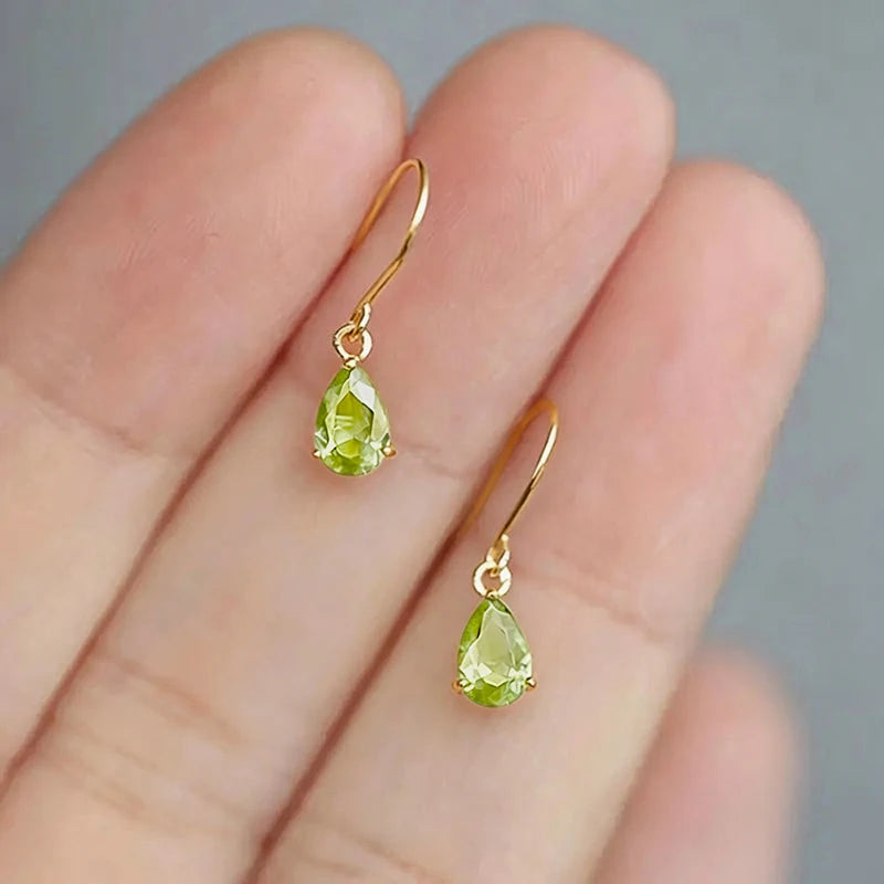 Pear Cubic Zirconia Dangle Earrings