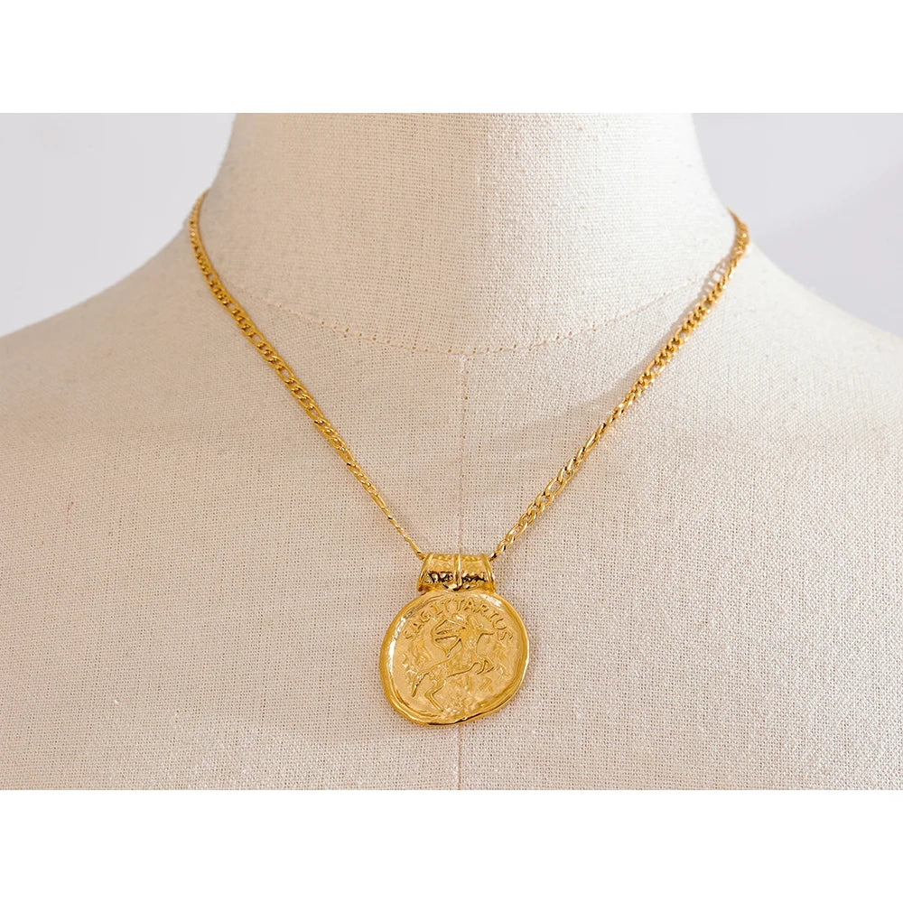 Zodiac Constellation Pendant Necklace | 12 Signs