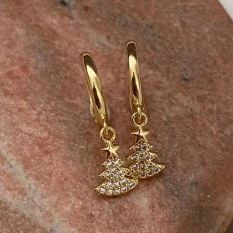Christmas Tree Statement Drop Earrings