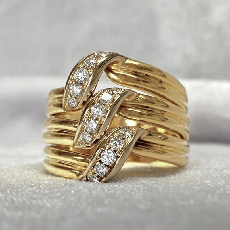 Marquise Cubic Zirconia Geometric Ring