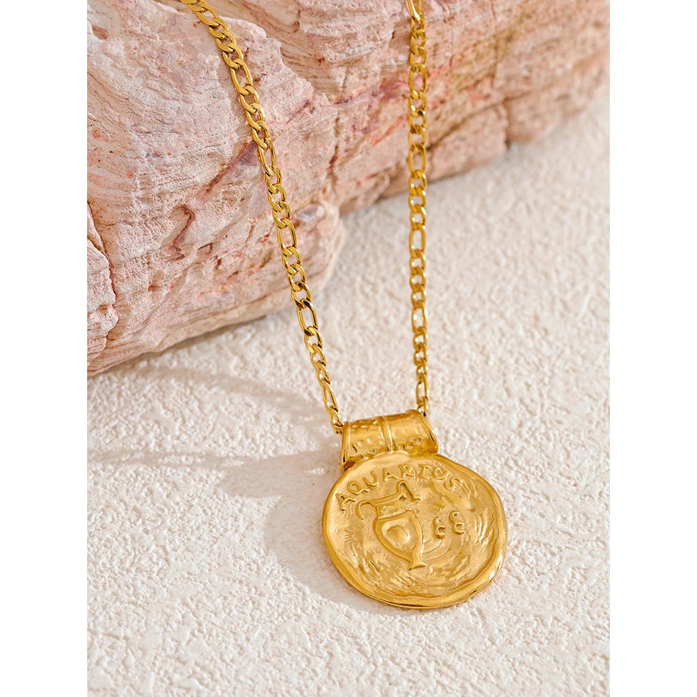 Zodiac Constellation Pendant Necklace | 12 Signs