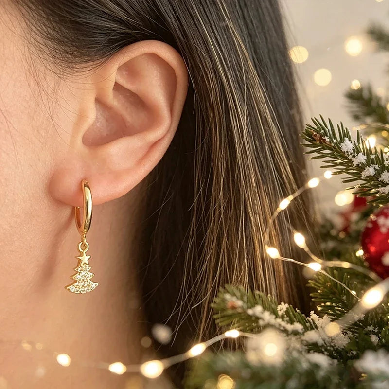 Christmas Tree Statement Drop Earrings