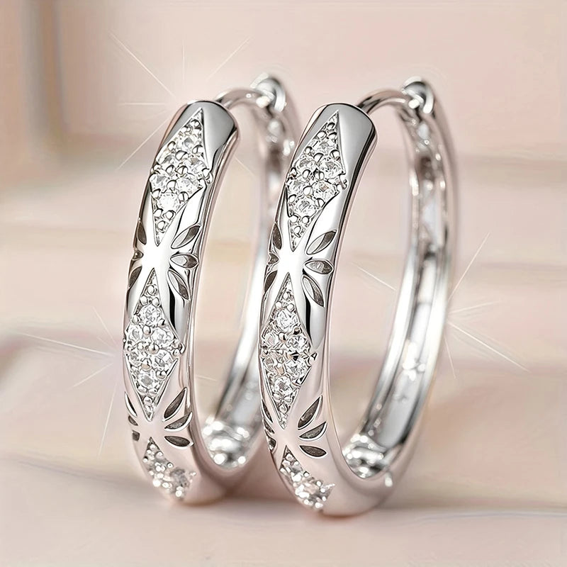 Patterned Hoop Earrings | Gold-Tone
