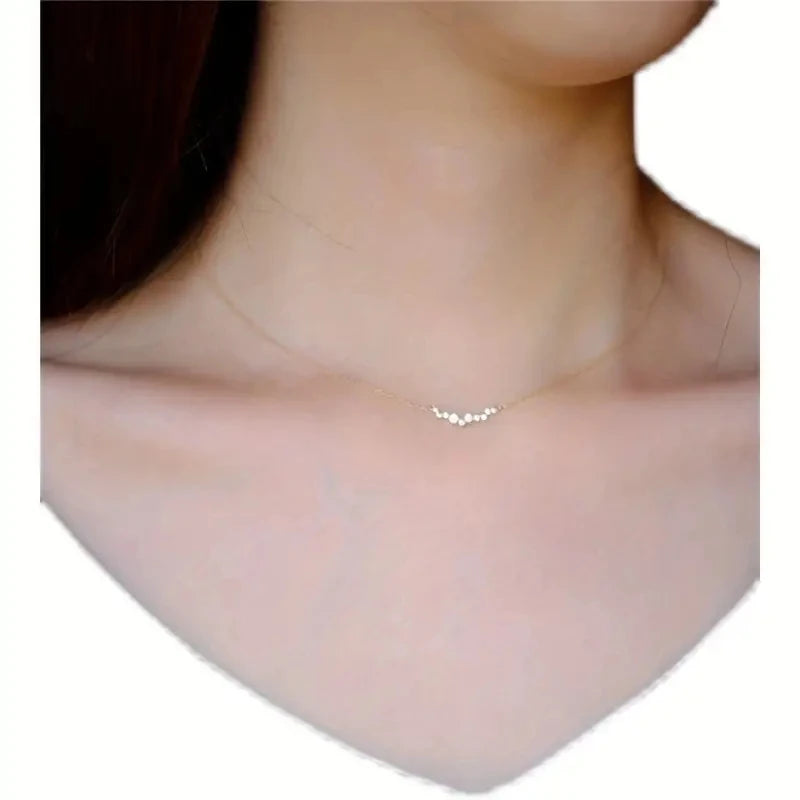 Cubic Zirconia Pendant Necklace | Gold & Silver-Tone