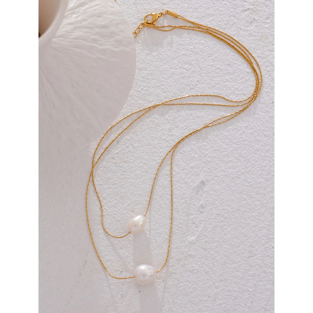 Pearl-Accent Minimalist Necklace | Choice of Designs