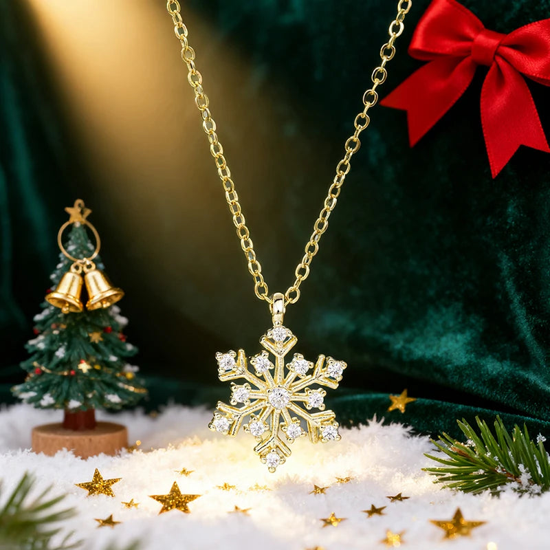 Shimmering Snowflake Pendant Necklace | Winter Collection