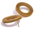 Oversized Hollow Circle Statement Earrings | Gold-Tone