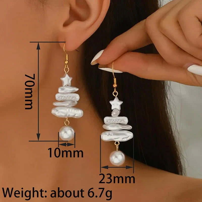Christmas Tree Drop Earrings | Festive Design