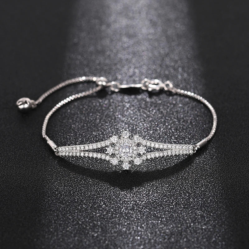Adjustable Cubic Zirconia Bracelet
