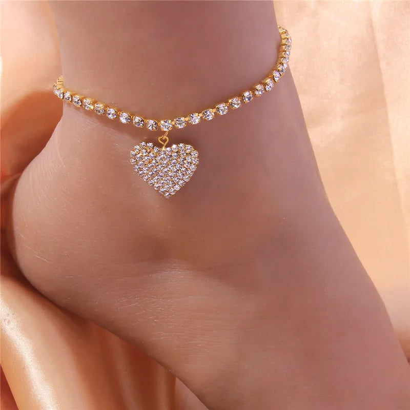 Green & White Zirconia Anklet