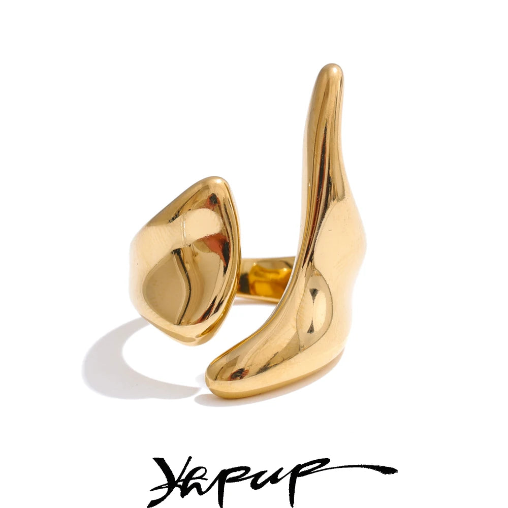 Adjustable Geometric Statement Ring | Gold & Silver-Tone