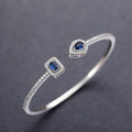 Cubic Zirconia Cuff Bangle | Gold & Silver-Tone