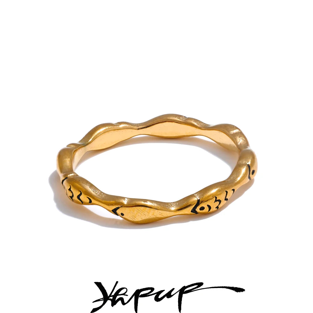 Minimalist Fish Ring | Gold & Silver-Tone