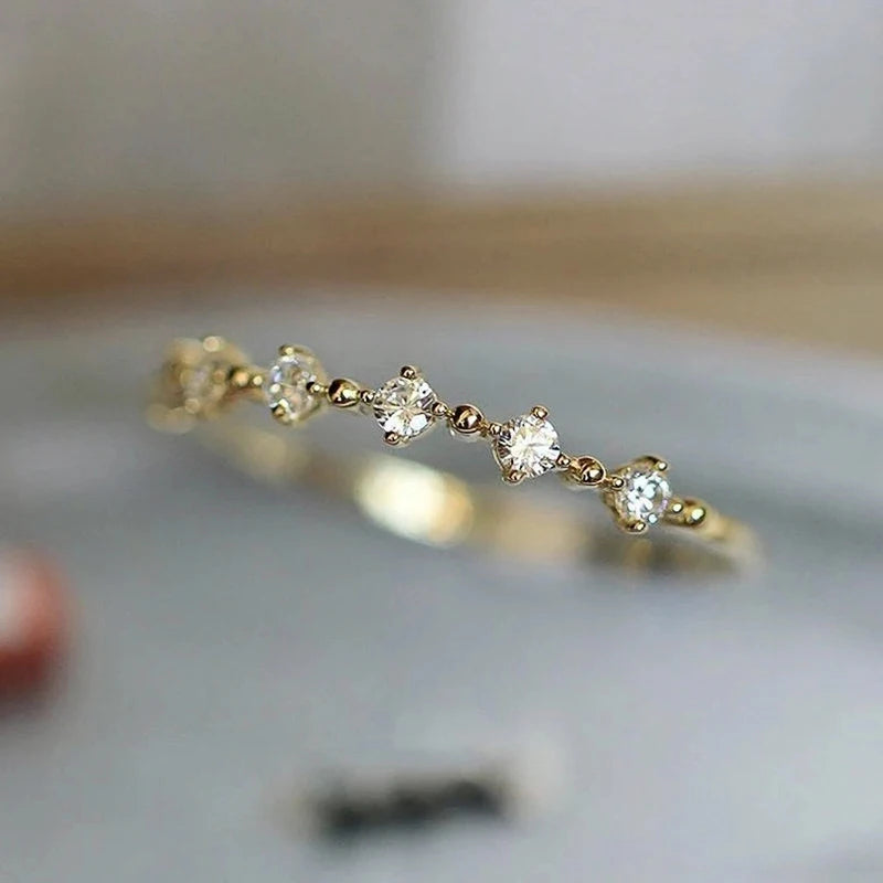 Marquise Cubic Zirconia Geometric Ring
