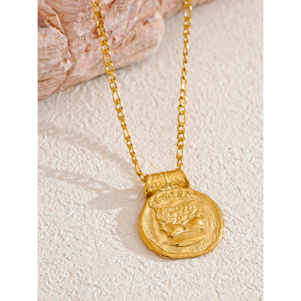 Zodiac Constellation Pendant Necklace | 12 Signs